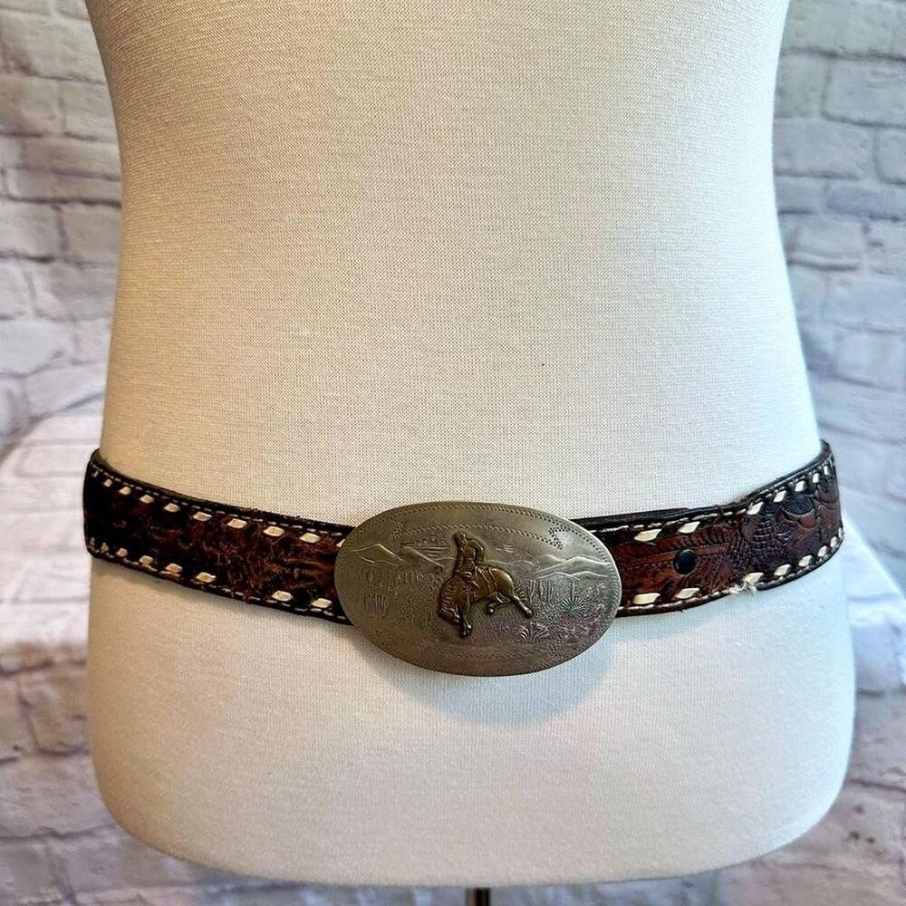 Vintage Comstock Silversmiths German Silver Belt Buckle